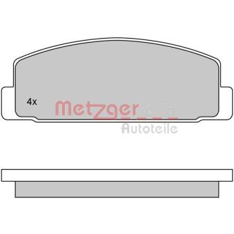 Jeu de 4 plaquettes de frein arrière METZGER 1170206