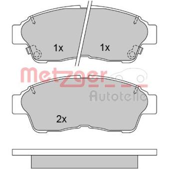 Jeu de 4 plaquettes de frein avant METZGER OEM 0446542120