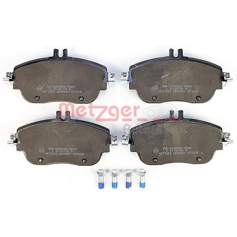 Jeu de 4 plaquettes de frein avant METZGER 1170215 - Visuel 1
