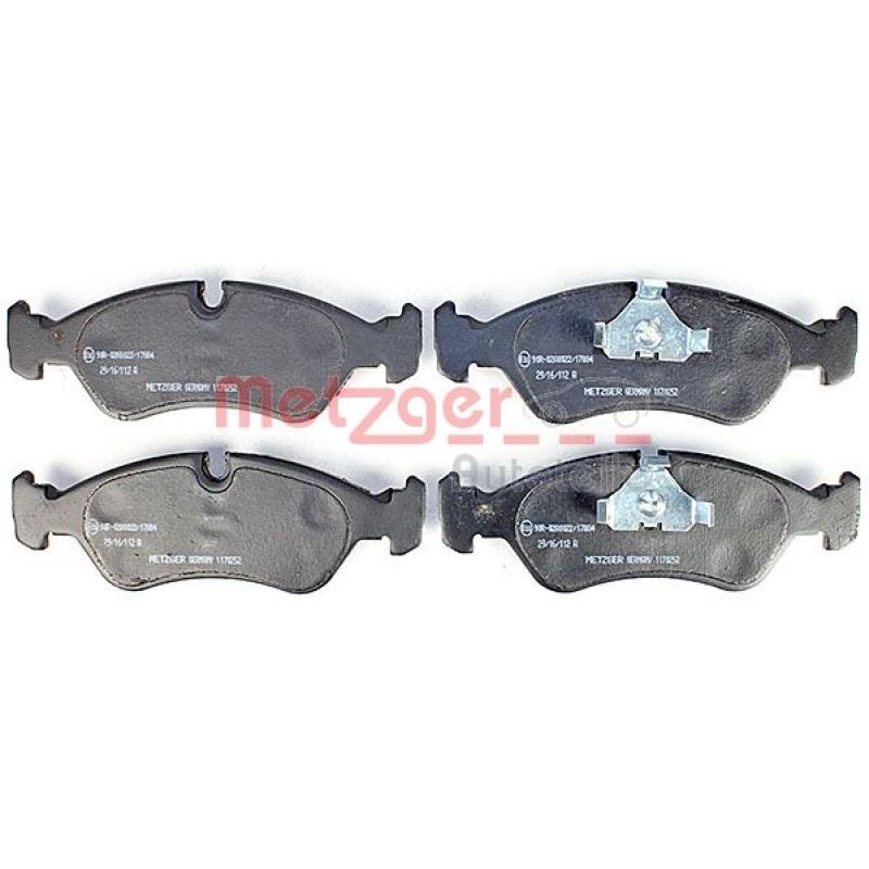 Jeu de 4 plaquettes de frein avant METZGER 1170252 - Visuel 1