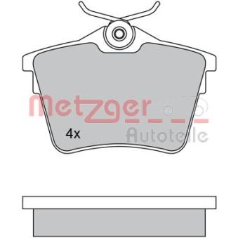 Jeu de 4 plaquettes de frein arrière METZGER OEM 425279
