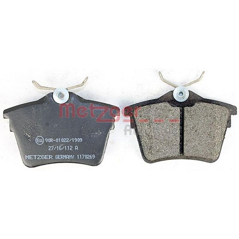 Jeu de 4 plaquettes de frein arrière METZGER 1170269 - Visuel 2