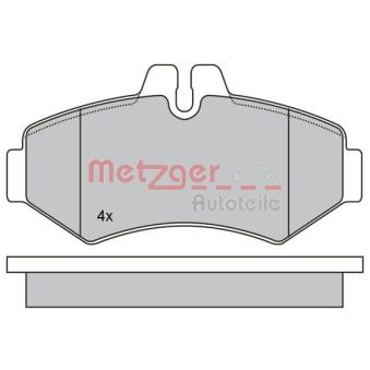Jeu de 4 plaquettes de frein arrière METZGER OEM 0084204420