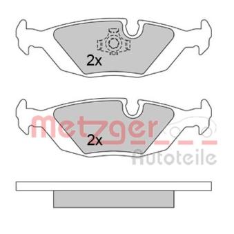 Jeu de 4 plaquettes de frein arrière METZGER OEM 34211153196