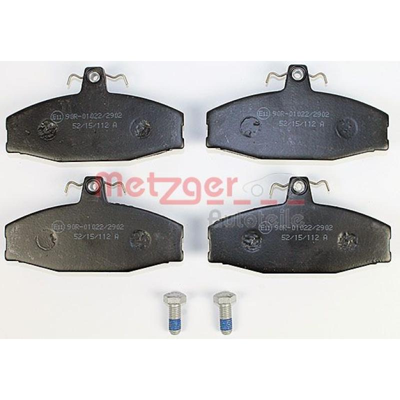 Jeu de 4 plaquettes de frein avant METZGER 1170286 - Visuel 1