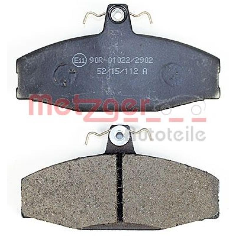 Jeu de 4 plaquettes de frein avant METZGER 1170286 - Visuel 2