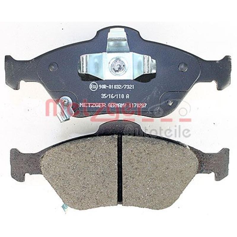 Jeu de 4 plaquettes de frein avant METZGER 1170287 - Visuel 2