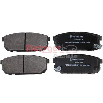 Jeu de 4 plaquettes de frein arrière METZGER OEM 583023EE00