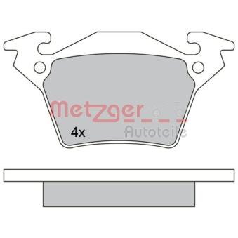 Jeu de 4 plaquettes de frein arrière METZGER OEM A0024200220