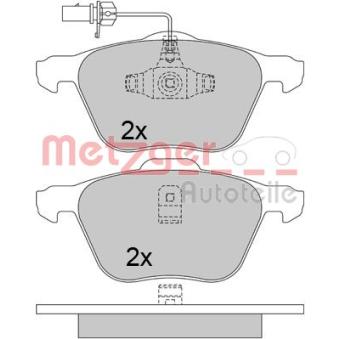 Jeu de 4 plaquettes de frein avant METZGER OEM 7M3698151A