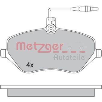 Jeu de 4 plaquettes de frein avant METZGER OEM 1611334980
