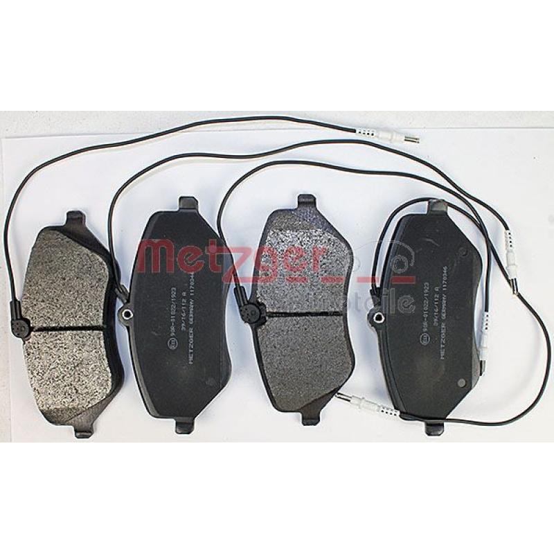 Jeu de 4 plaquettes de frein avant METZGER 1170346 - Visuel 1