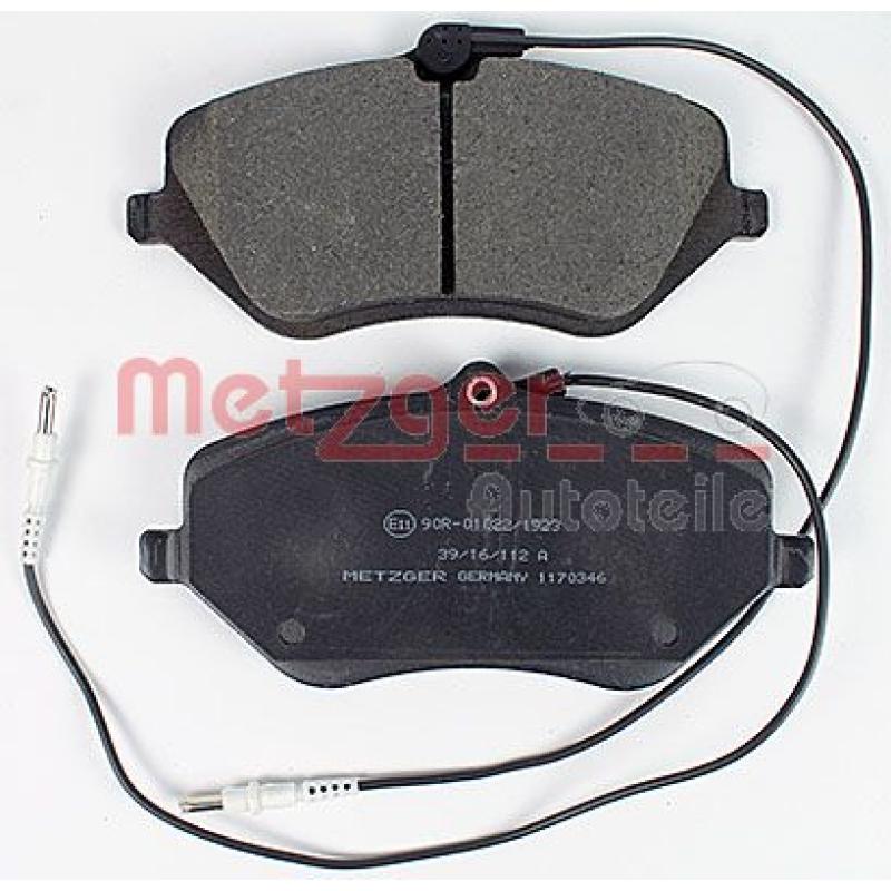 Jeu de 4 plaquettes de frein avant METZGER 1170346 - Visuel 2