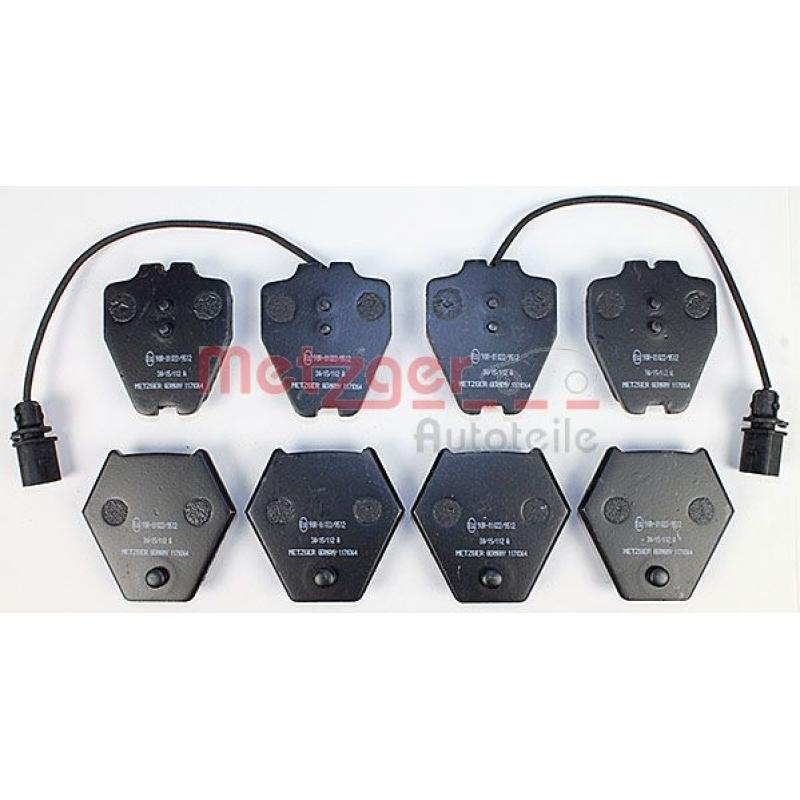 Jeu de 4 plaquettes de frein avant METZGER 1170364 - Visuel 1