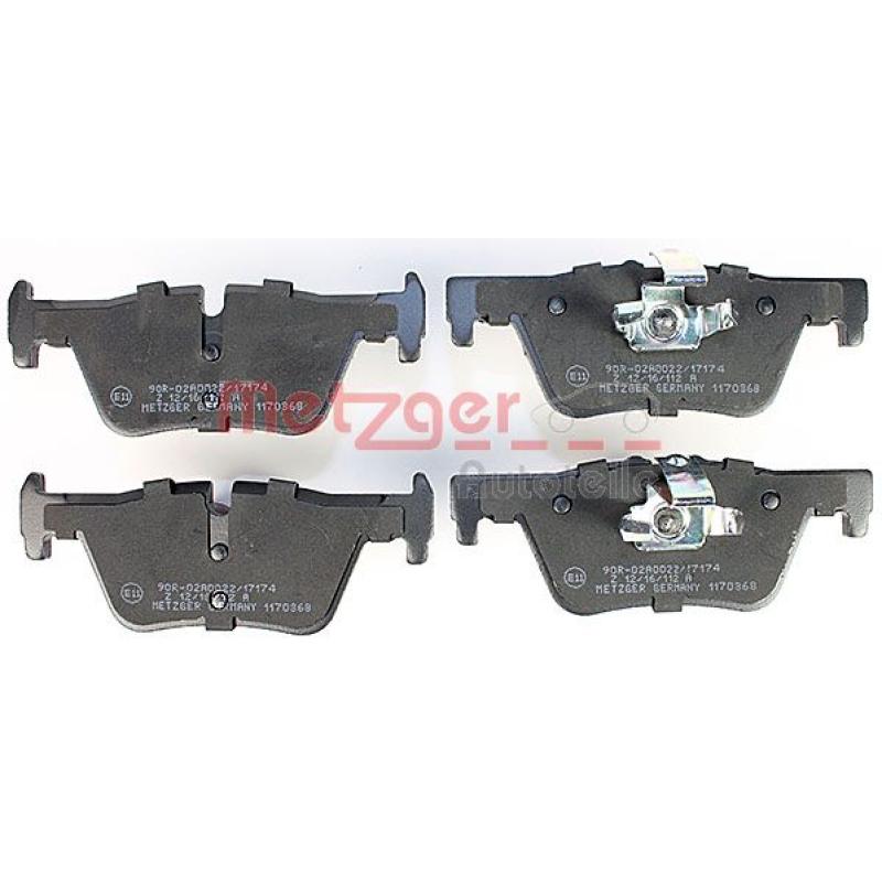 Jeu de 4 plaquettes de frein arrière METZGER 1170368 - Visuel 1