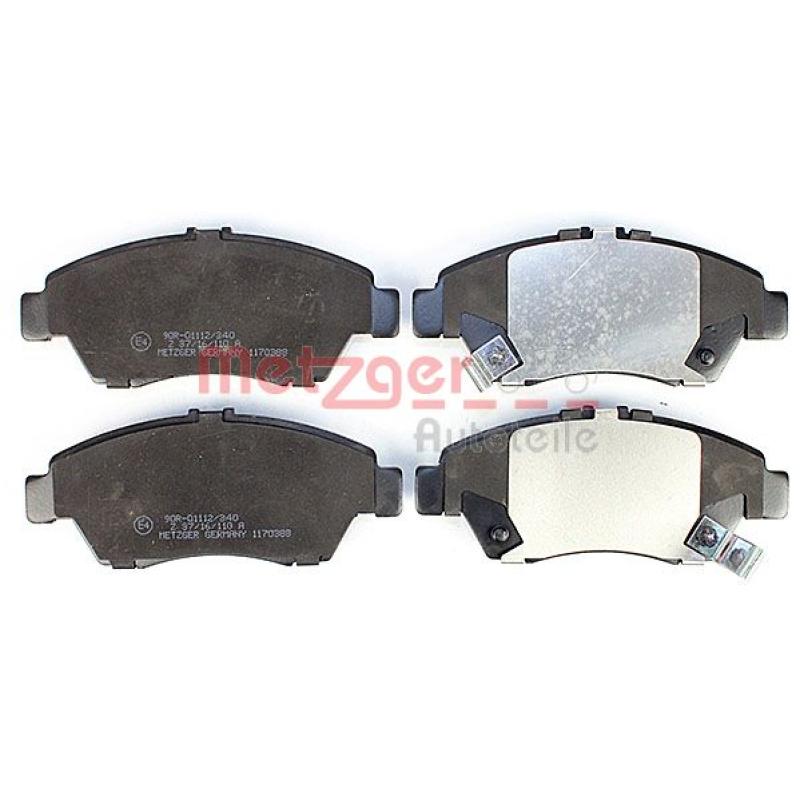 Jeu de 4 plaquettes de frein avant METZGER 1170388 - Visuel 1