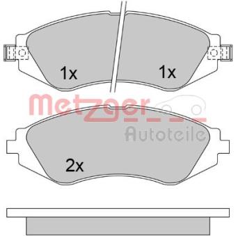 Jeu de 4 plaquettes de frein avant METZGER OEM S4510011