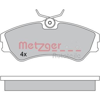 Jeu de 4 plaquettes de frein avant METZGER OEM 701698151C