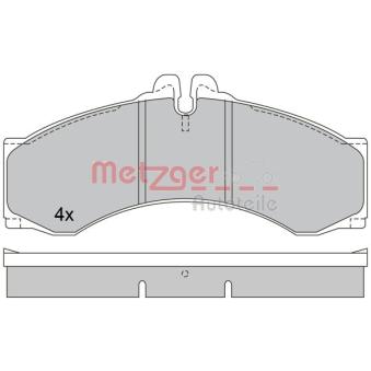 Jeu de 4 plaquettes de frein avant METZGER OEM 0034201720