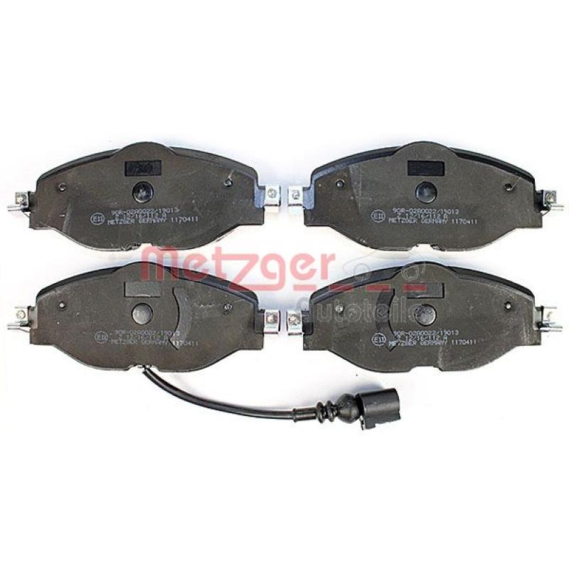 Jeu de 4 plaquettes de frein avant METZGER 1170411 - Visuel 1