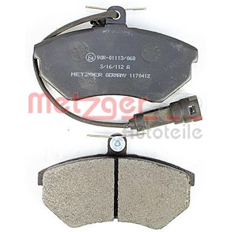 Jeu de 4 plaquettes de frein avant METZGER 1170412 - Visuel 2