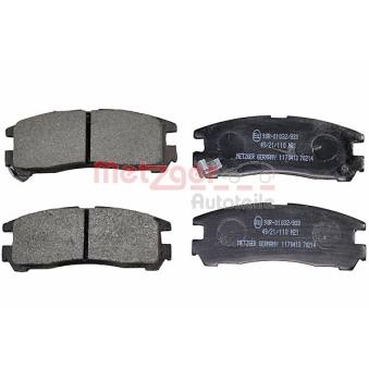 Jeu de 4 plaquettes de frein arrière METZGER OEM MR389578