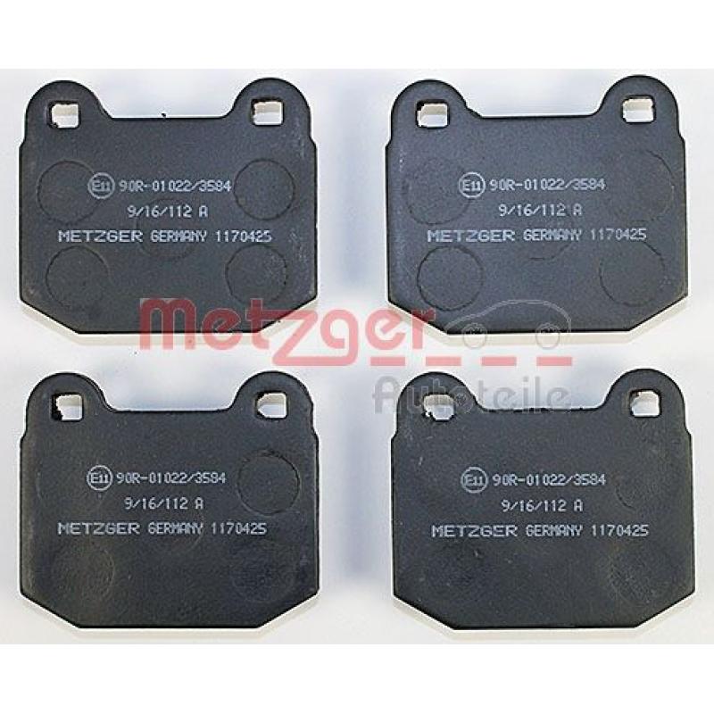 Jeu de 4 plaquettes de frein avant METZGER 1170425 - Visuel 1