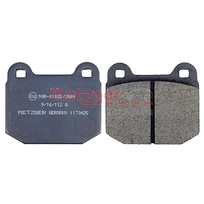 Jeu de 4 plaquettes de frein avant METZGER 1170425 - Visuel 2