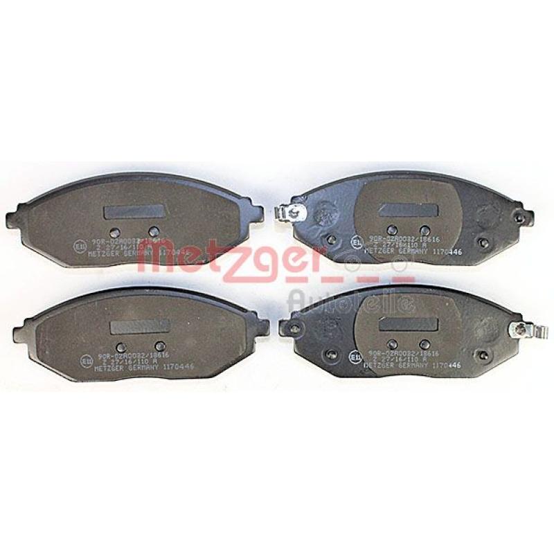 Jeu de 4 plaquettes de frein avant METZGER 1170446 - Visuel 1