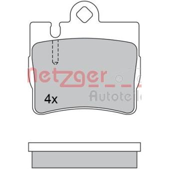 Jeu de 4 plaquettes de frein arrière METZGER OEM A0034201920