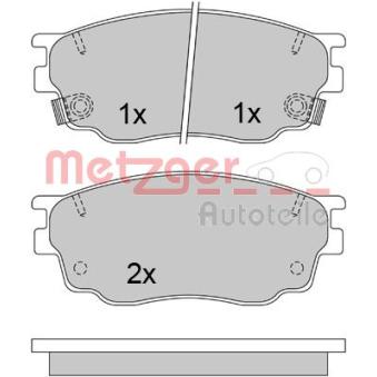Jeu de 4 plaquettes de frein avant METZGER OEM GJYB3323ZC