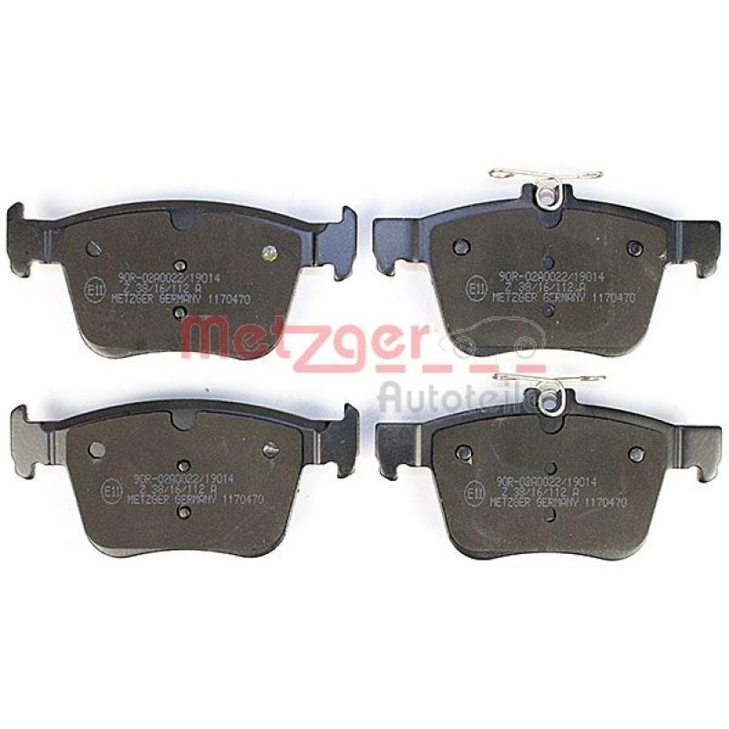 Jeu de 4 plaquettes de frein arrière METZGER 1170470 - Visuel 1