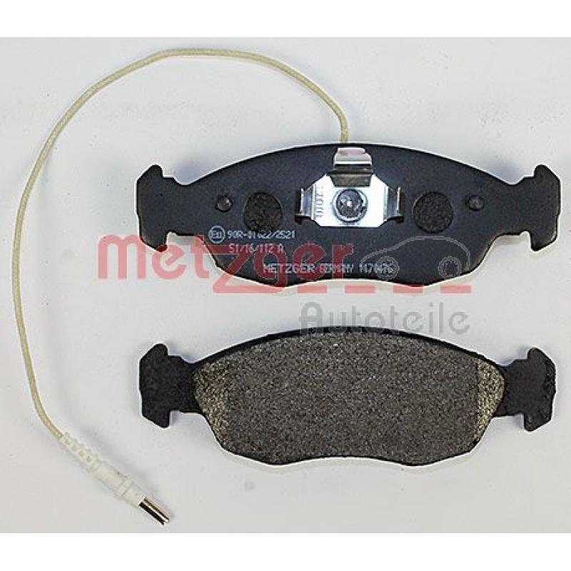Jeu de 4 plaquettes de frein avant METZGER 1170476 - Visuel 2