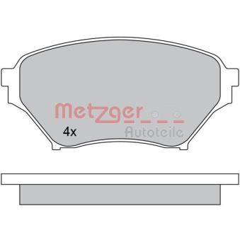 Jeu de 4 plaquettes de frein avant METZGER OEM N0Y93323Z