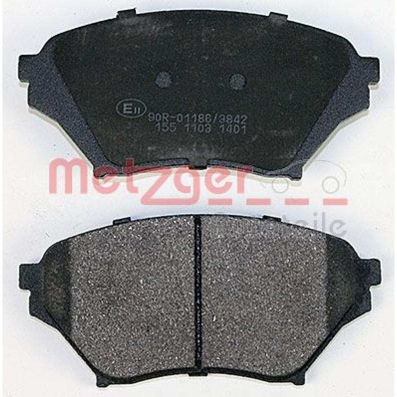 Jeu de 4 plaquettes de frein avant METZGER 1170480 - Visuel 2