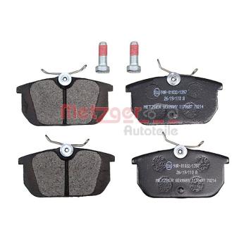 Jeu de 4 plaquettes de frein arrière METZGER 1170487