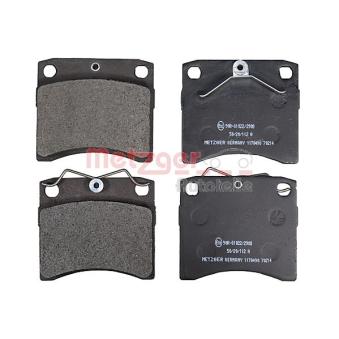 Jeu de 4 plaquettes de frein avant METZGER OEM 701698151G