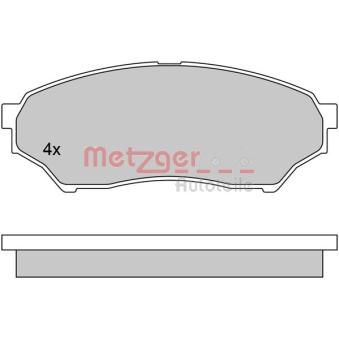 Jeu de 4 plaquettes de frein avant METZGER OEM MN102615