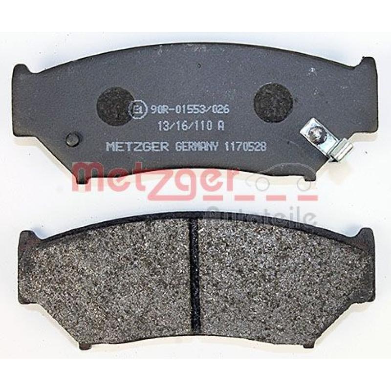 Jeu de 4 plaquettes de frein avant METZGER 1170528 - Visuel 2