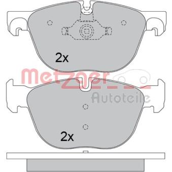 Jeu de 4 plaquettes de frein avant METZGER OEM 34116778403