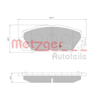 Jeu de 4 plaquettes de frein avant METZGER OEM 0446552260