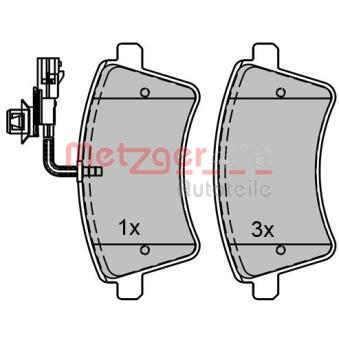 Jeu de 4 plaquettes de frein avant METZGER OEM 410605649R
