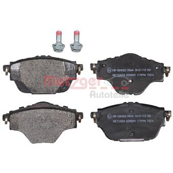 Jeu de 4 plaquettes de frein arrière METZGER OEM 95525386