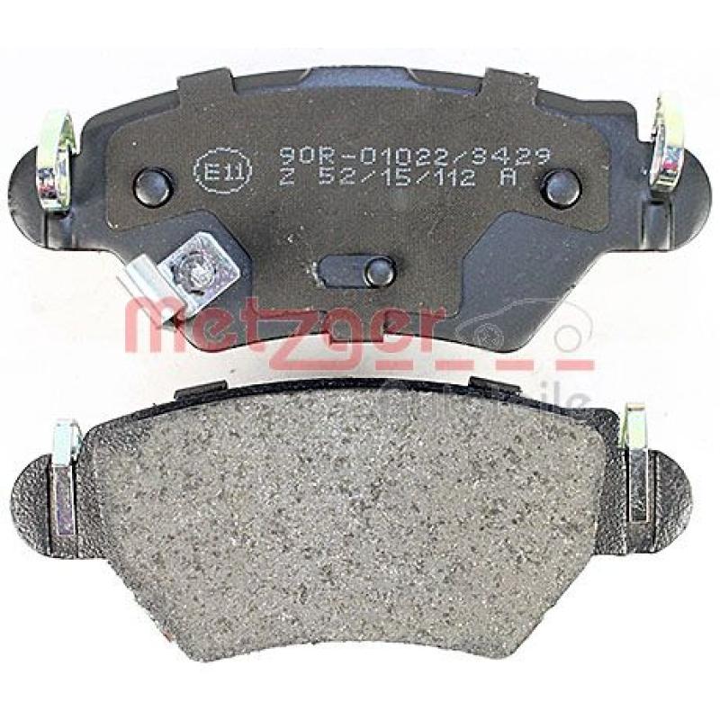 Jeu de 4 plaquettes de frein arrière METZGER 1170809 - Visuel 2