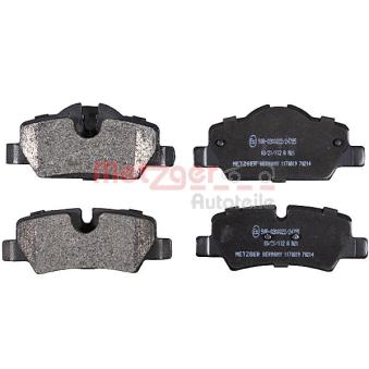 Jeu de 4 plaquettes de frein arrière METZGER OEM 34216871299