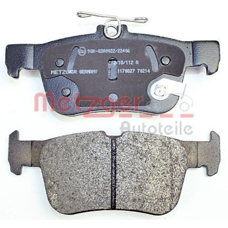Jeu de 4 plaquettes de frein arrière METZGER 1170827 - Visuel 2