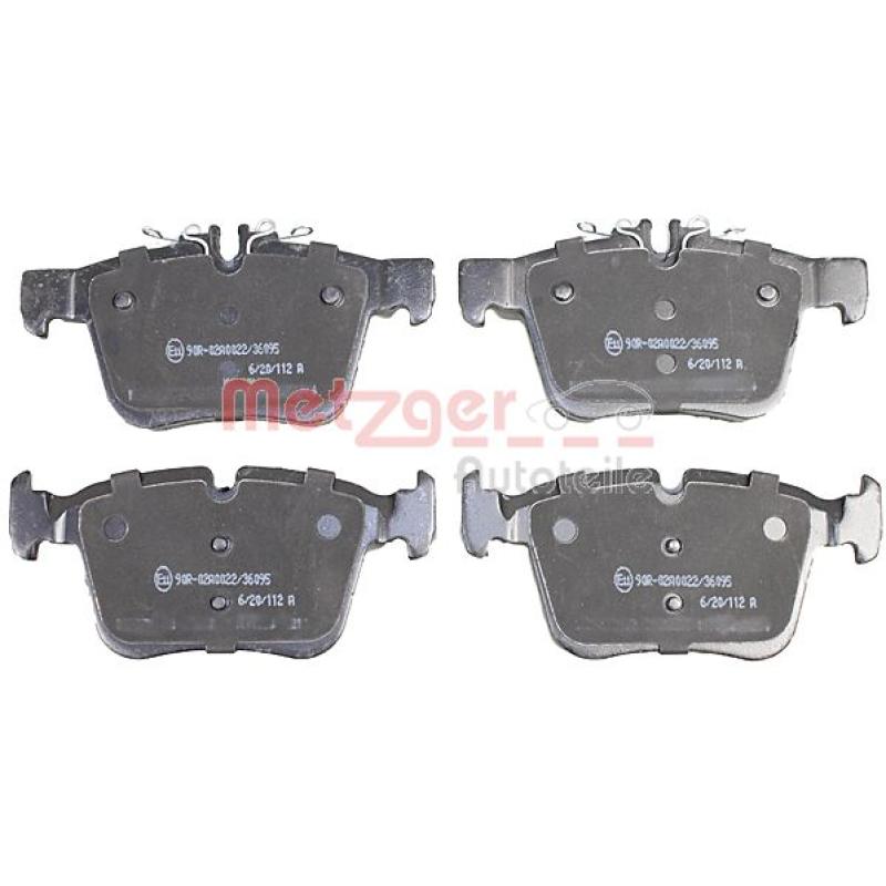 Jeu de 4 plaquettes de frein arrière METZGER 1170858 - Visuel 1