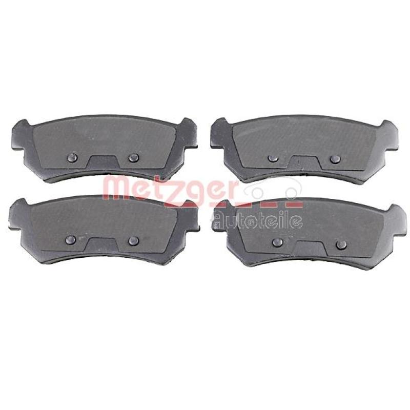 Jeu de 4 plaquettes de frein arrière METZGER 1170869 - Visuel 1