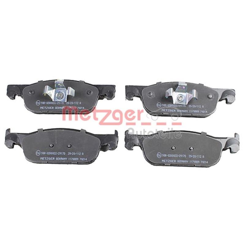 Jeu de 4 plaquettes de frein avant METZGER 1170889 - Visuel 1