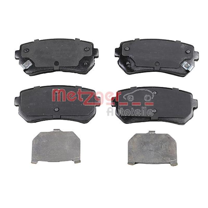 Jeu de 4 plaquettes de frein arrière METZGER 1170912 - Visuel 1